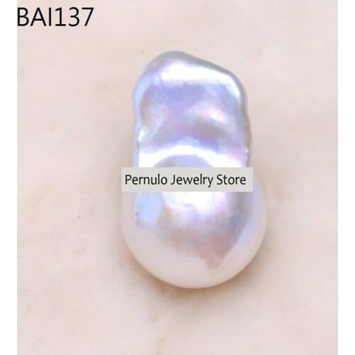 Natural Unique White Baroque Pearl Beads Keshi Loose Pearl No Drilled Hole Baroque Women Designer DIY Pearl Jewelry