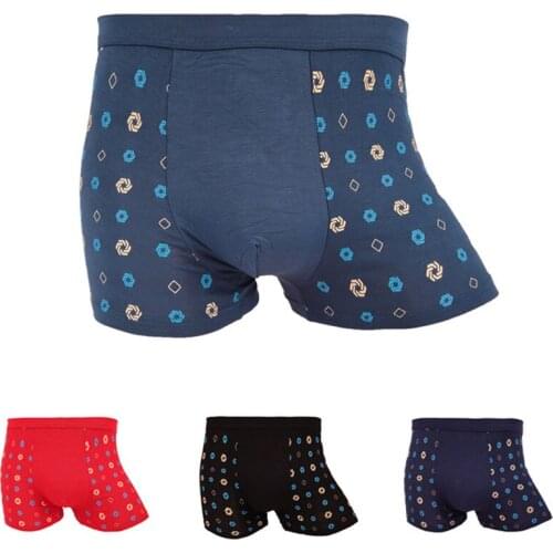 4 Pieces / Bag New Hot Fashion Modal Mens Underwear Fashion Floral Breathable Hip Size Code Boxer