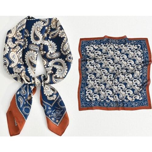 HOT Classic Clean Dots Printing Satin Silk Square Scarfs For Women Neckerchief Small Shawls Head Bands Neck Cover Femme Gifts