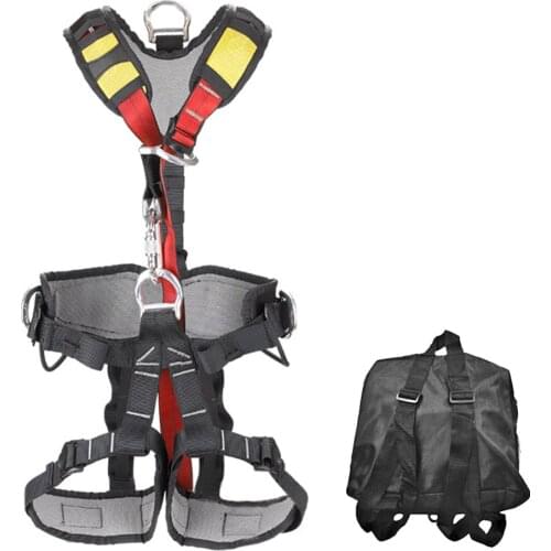 Full Body Safety Rock Climbing Harness Professional Rappelling Equipment Body Guard Protect Safe Seat Belt