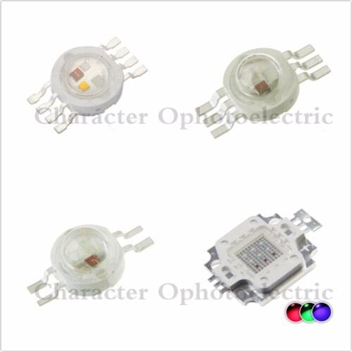 High Power LED Lamp Light Bulbs RGB / RGBW Chip 3W 10W 20W 30W 50W 100W Red Green Blue White Diode 3 10 20 30 50 100 W Watt COB