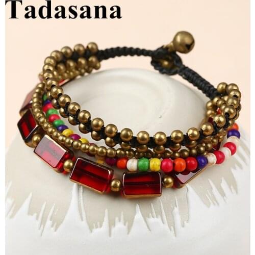 Rope Bracelets Bangles Men Women Statement Jewelry Agates Stone Bead Bracelet Set Tasbih Vintage Metal Charm Armband Gift