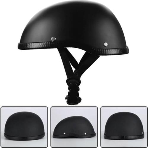 Vintage Motorcycle Helmet Cycling Half Helmet Open Face Windproof Unisex Bump Caps Simple Design Motorbike Chopper Biker Pilots