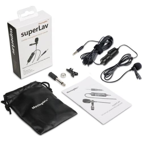 Omnidirectional Camera Lavalier Condenser Microphone Mic for Canon Nikon Sony DSLR Cameras and IOS iPhone 8 7 6 9 Smartphones