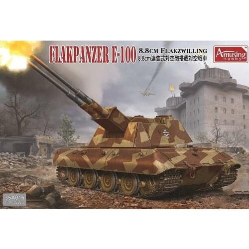 Amusing Hobby 35A016 1/35 Flakpanzer E-100 8.8cm Flakzwilling - Scale Model Kit