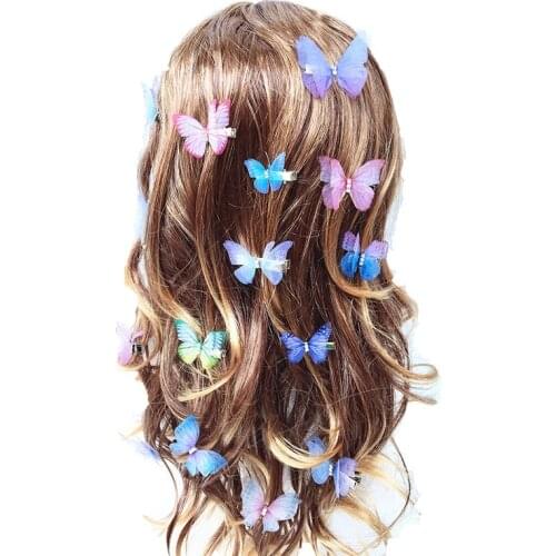Butterfly Hair Clips Barrettes for Women Wedding Hairpins Jewelry Making Accessories