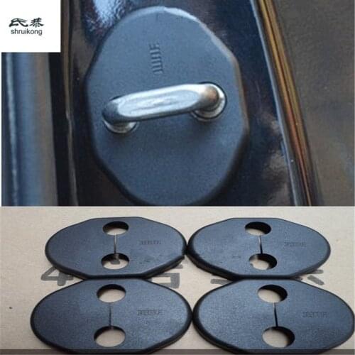 4 pcs/lot carbon fiber car door lock buckle cover for Mazda CX-5 CX5 CX 5