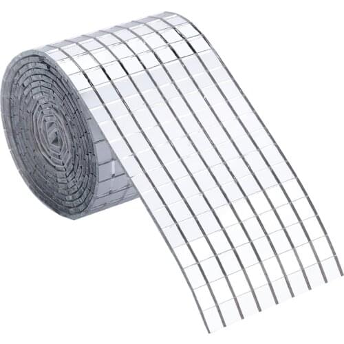 1Roll Mirrors Mosaic Tiles For Bathroom Material DIY Handmade Crafts Self-Adhesive Mosaic Mirror Sticker Home Decoration