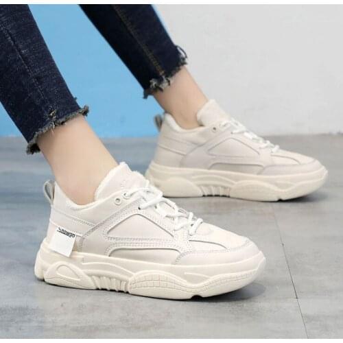 Womens Chunky Sneakers 2019 Fashion Women Platform Shoes Lace Up Pink Vulcanize Shoes Womens Female Trainers Dad Shoes