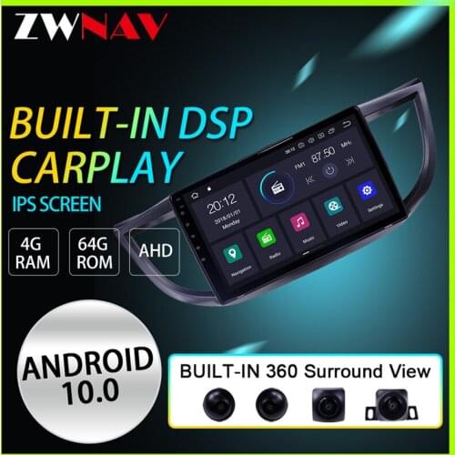 ZWNAV Android 10 Car Radio GPS Player for Honda CRV 2012 2013 2014 2015 2016 8 Core 360 Panorama DSP px6