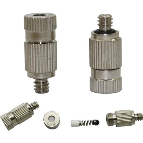 0.1~0.5mm High Pressure Mist Nozzle Greenhouse Sprinkler Irrigation Plant Cooling Systeem Stainless Steel Spray Nozzle 3 Pcs