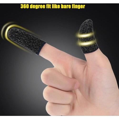 1/2Pcs Sweatproof Breathable Touch Screen Finger Sleeve Sensitive Game Controller for Mobile Phone Gaming for iPhone Samsung