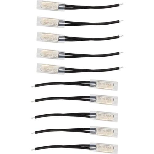 10 Pcs Bimetal Temperature Control Switch Thermostat 55 Celsius N.C KSD9700