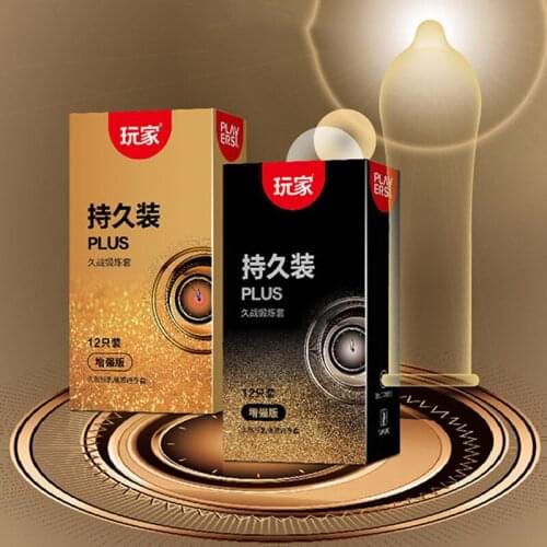 12pcs Particle Thread Condom Ultra Thin Lubrication Lasting Natural Latex Ingredients Condom for Couple Sex Products