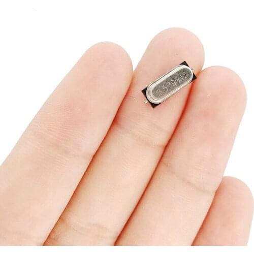20pcs smd hc-49s 3.579MHz 3.579545MHz 20ppm 20pF quartz resonator crystal