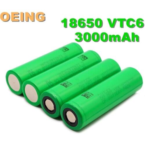 2021 NEW Original 18650 battery VTC6 3.7V 3000mAh 18650 rechargeable battery for us18650 vtc6 3000MAH 30A Lantern Toys Tools