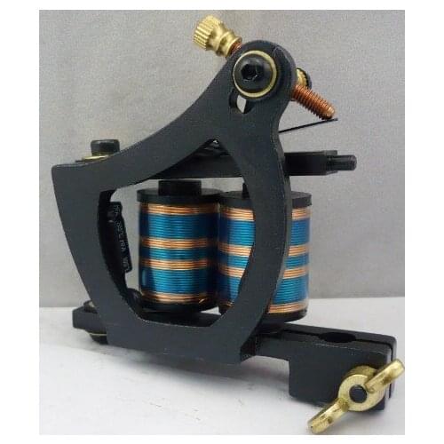 5Pcs/lot Professional Handmade Tattoo Machine 10 Wrap Coils Iron Cast Frame Custom Tattoo Gun For Liner Shader HTM-6226