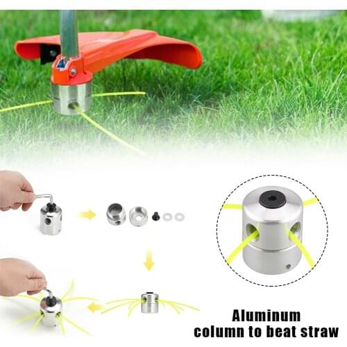 Aluminum Grass Trimmer Head with 4 Lines Cutting Head for Lawn Mower Brush Cutter Home Garden Power Tool Accessories