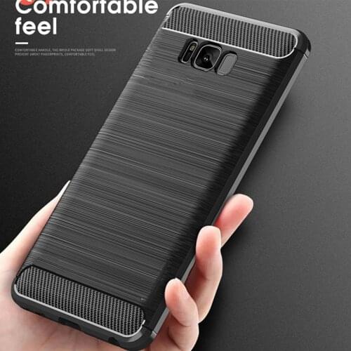 For Samsung Galaxy S8+ Case Carbon Fiber Cover Full Protection Phone Case For Samsung S 8 S8 Plus Cover Shockproof Bumper Shell