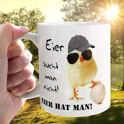 Chick with Chickens Eggs Saying Funny Baby Chicken Coffee Mug Easter Gift for Men Friends Chicken Office Colleagues Fathers Day