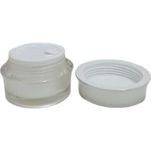 15g pearl white acrylic BARREL SHAPE cream bottle,cosmetic container,,cream jar,Cosmetic Jar,Cosmetic Packaging