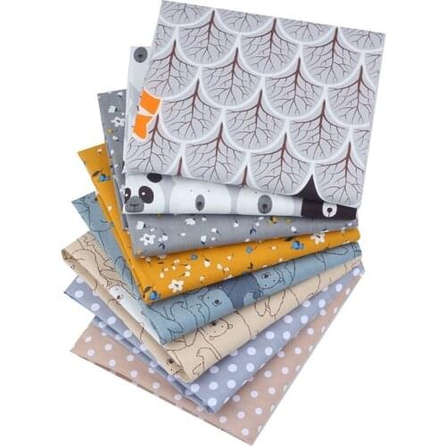 25*25cm Cotton Fabric Square Floral Printed Patchwork Textile Cloth for Home Needlework DIY Sewing Craft Cloth Accessories