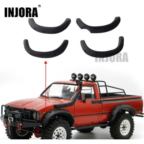 INJORA RC Car 1:10 Scale Rubber Fender Flares for RC Crawler Tamiya TF2 Mojave Body Parts