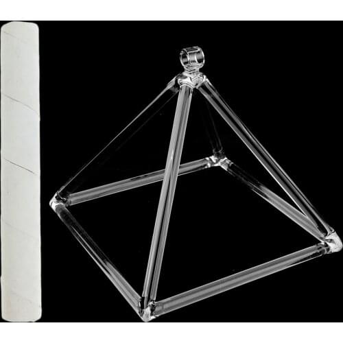 Quartz Crystal Singing Pyramid D Note Sacral Chakra for Relaxation Prayer 6inch+Suede Mallet High quality