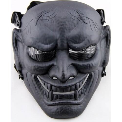 Airsoft Paintball Military Tactical Prajna Face Mask Samurai Hannya Horror Skull Halloween Hunting Protective Half Masks