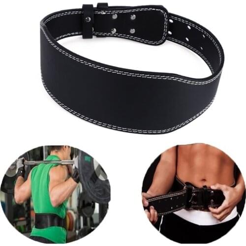 Men PU Weight Lifting Belt Protect Waist Pesas Gym Workout Bodybuilding Fitness Equipment