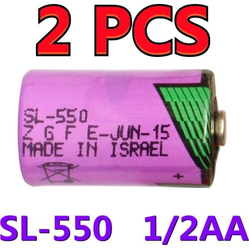 NEW DATE) 2PCS Original NEW Battery For TADIRAN SL-550 1/2AA 3.6V PLC Batteries (Customizable Plug)