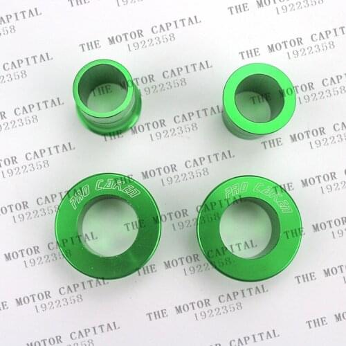 CNC Billet Aluminum Front & Rear Wheel Hub Spacers Fit KX125 KX250 KXF250 KXF450 Motorcycle Motorcross Dirt Bike Off Road