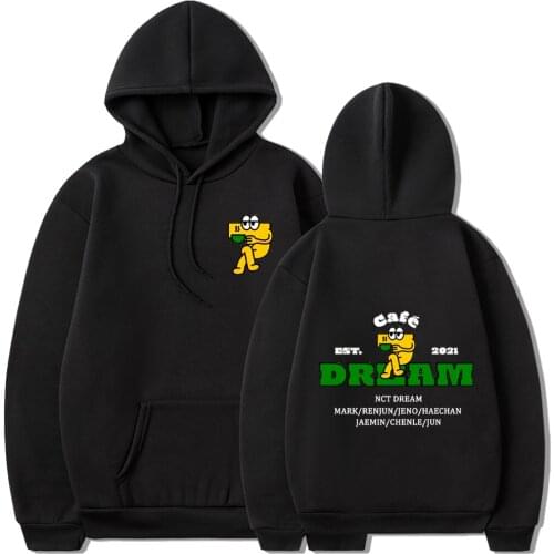 Kpop NCT DREAM Cafe 7 DREAM Hoodies Boys Girls Unisex Kawaii Streetwear Harajuku Casual Winter Sweatshirts Couple Clothes