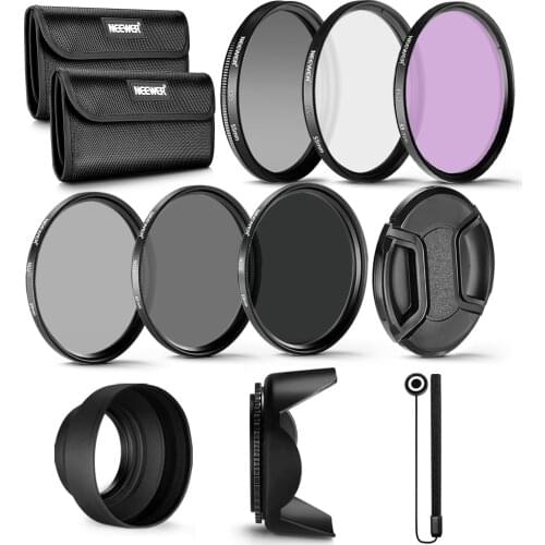 Neewer 55MM Professional UV CPL FLD Lens Filter+ND Neutral Density Filter(ND2/ND4/ND8) for Sony A37 A55 A57 A65 A77 A100