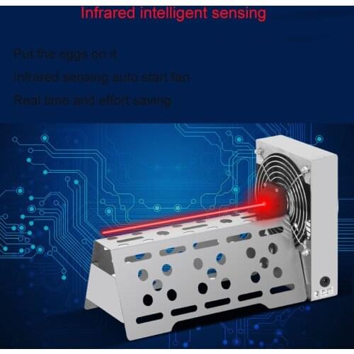 100V-240V Commercial Egg Waffle Fan machine Infrared induction Cooling Fan Automatic Egg Waffle Blower