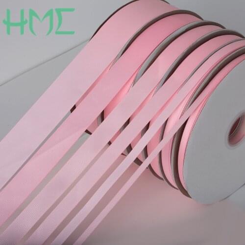 Pink Color 100yards/lot 7/10/15/20/25/38mm Satin Grosgran Ribbons Mixed Size for Party Decoration DIY Making Sewing Accessories