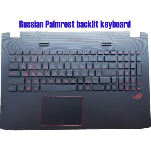 Russian Palmrest backlit keyboard for Asus GL552J GL552JX GL552V GL552VL GL552VW GL552VX 90NB0AW1-R31RU0