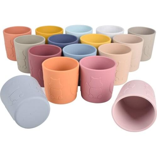 Silicone Toddler Cup Baby Cup for Little Hands Study and Durable Open Cup Snack Cup for Baby Shower Gifts