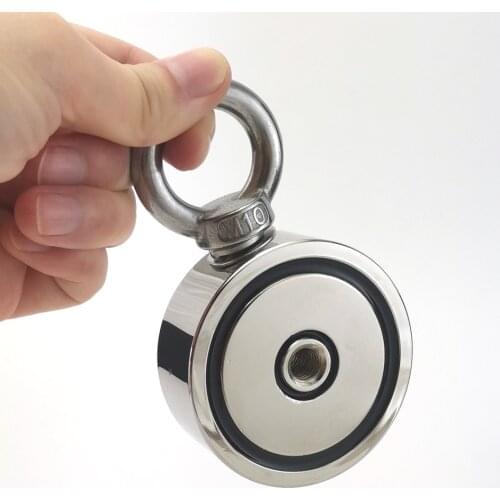 Strong Neodymium Magnet Double side Search magnet hook D48 - D94*28mm super power Salvage Fishing magnetic Stell Cup holder