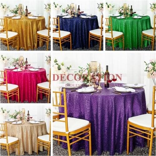 Nice Looking Rectangle Round Sequin Tablecloth Glitter Table Cloth For Wedding Decoration Party Banquet Home Custom