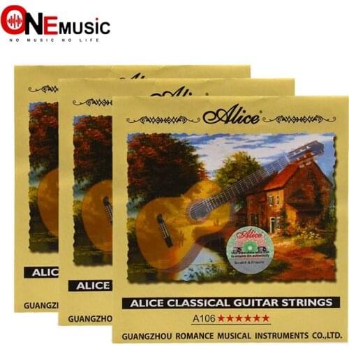Alice Classical Guitar String cordas da guitarra 1 set Clear Nylon String Hard Tension - Alice A106-H encordoamento