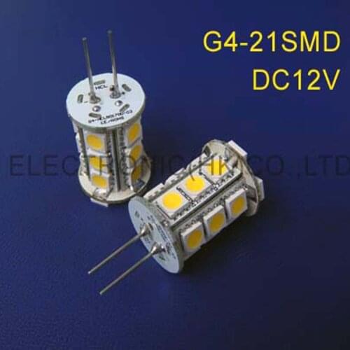 21SMD 5050 3 chips G4 led lights, 12Vdc G4 led free shipping 5pcs/lot