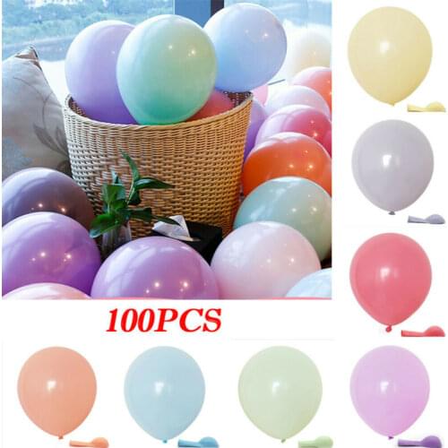 Pack of 100 Balloons Macaron Candy Colored Party Birthday Decoration Balloons Pastel Latex Balloons 10 Inch