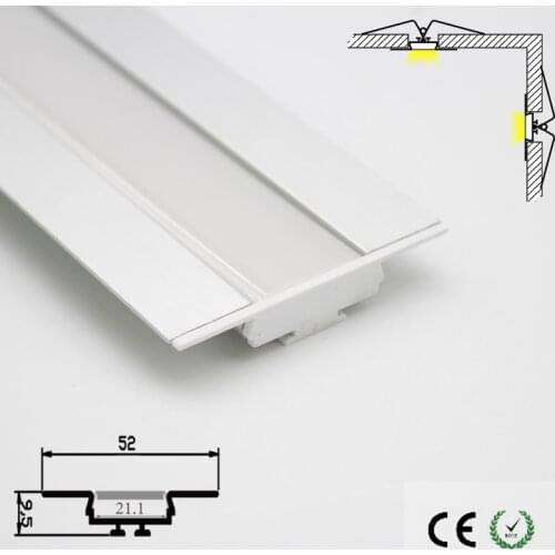 High quality heavy and strong aluminum led channels recessed ceiling lighting wall lighting customized length available