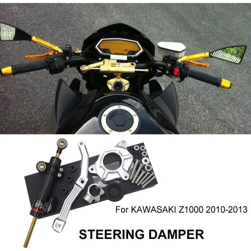 High quality Motorcycle Steering Damper Stabilizer & Bracket For KAWASAKI Z1000 Z 1000 2010 2011 2012 2013 10 11 12 13
