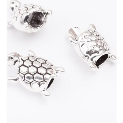 YEPENGFEI 10pcs Scattered beads Tibetan silver beads jewelry alloy beads fit Chamilia bracelet DIY js2100