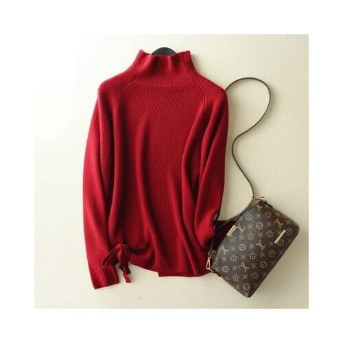 Double thickening loose turtleneck cashmere sweater female sweater cashmere pullover sweater S15