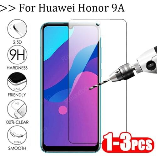 1-3Pcs Tempered Glass For Honor 9A Screen Protector For Huawei Honor 9C 9S Protective Glass For Honor 8c 8x 8a 8s 8s prime film