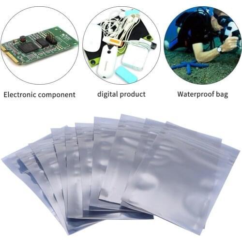 10 Pcs Antistatic Aluminum Storage Bag Ziplock Bags Resealable Anti Static Pouch for Electronic Accessories Package Bags diy kit
