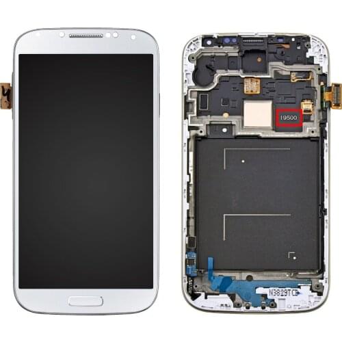 100% Tested AMOLED LCD Display For S4 LCD Touch Screen Digitizer Assembly With Frame For Samsung Galaxy S4 i9500 i9505 i9506